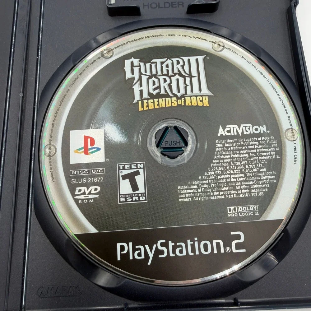 Guitar Hero III Legends of Rock Sony PlayStation 2 PS2 Game with Manual